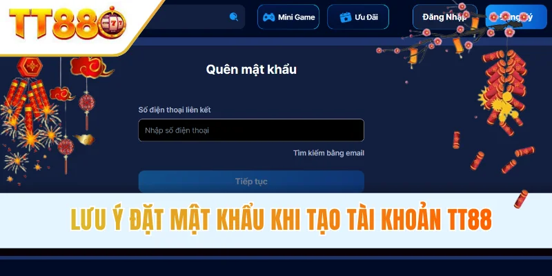 Lưu ý đặt mật khẩu khi tạo tài khoản cược